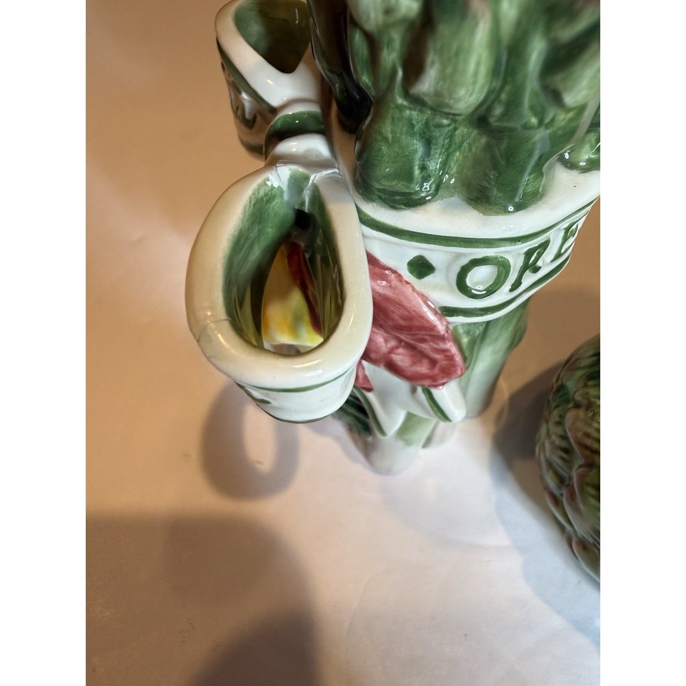 Vtg Fitz & Floyd Herb Garden Dill Sage Salt Pepper Shakers Artichoke Asparagus - Picture 8 of 14